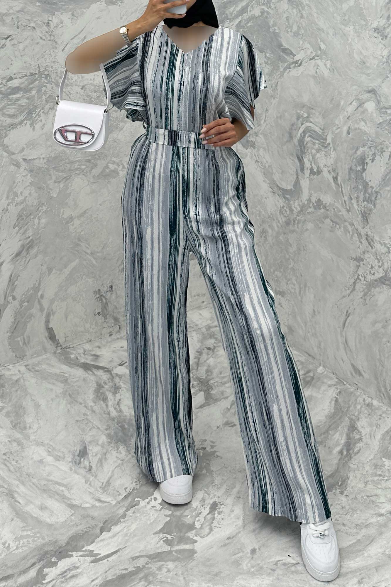 اورال حلقه چین کراش چاپی نیلا