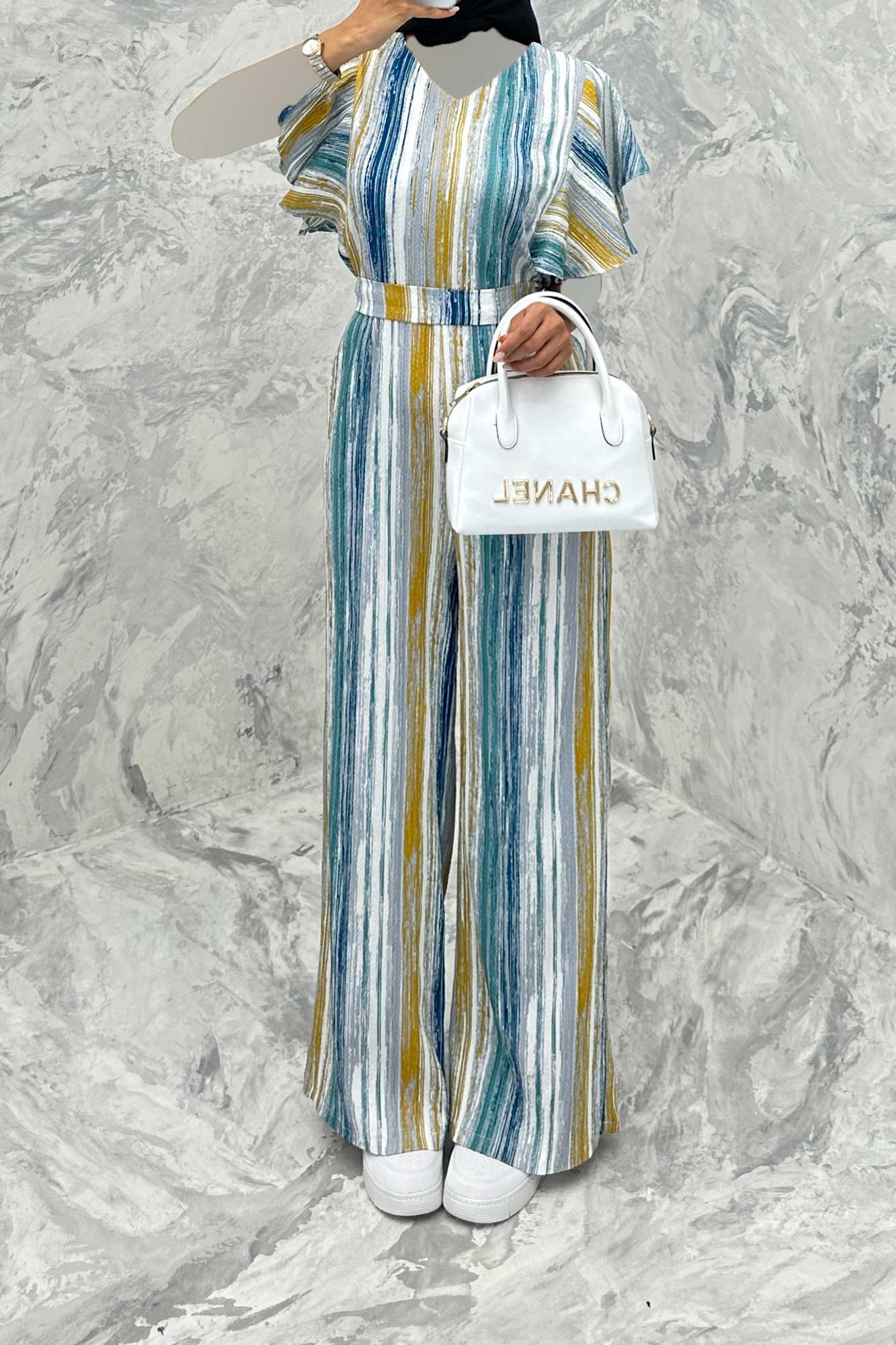 اورال حلقه چین کراش چاپی نیلا