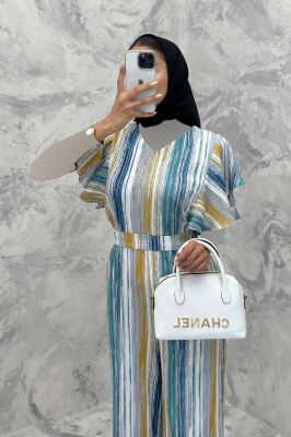 اورال حلقه چین کراش چاپی نیلا