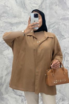 مانتو آستین سه رب کنفی پایین چاکدار