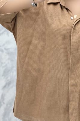 مانتو آستین سه رب کنفی پایین چاکدار