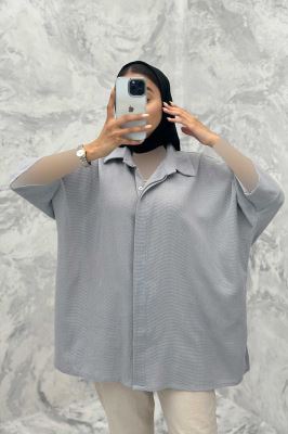 مانتو آستین سه رب کنفی پایین چاکدار