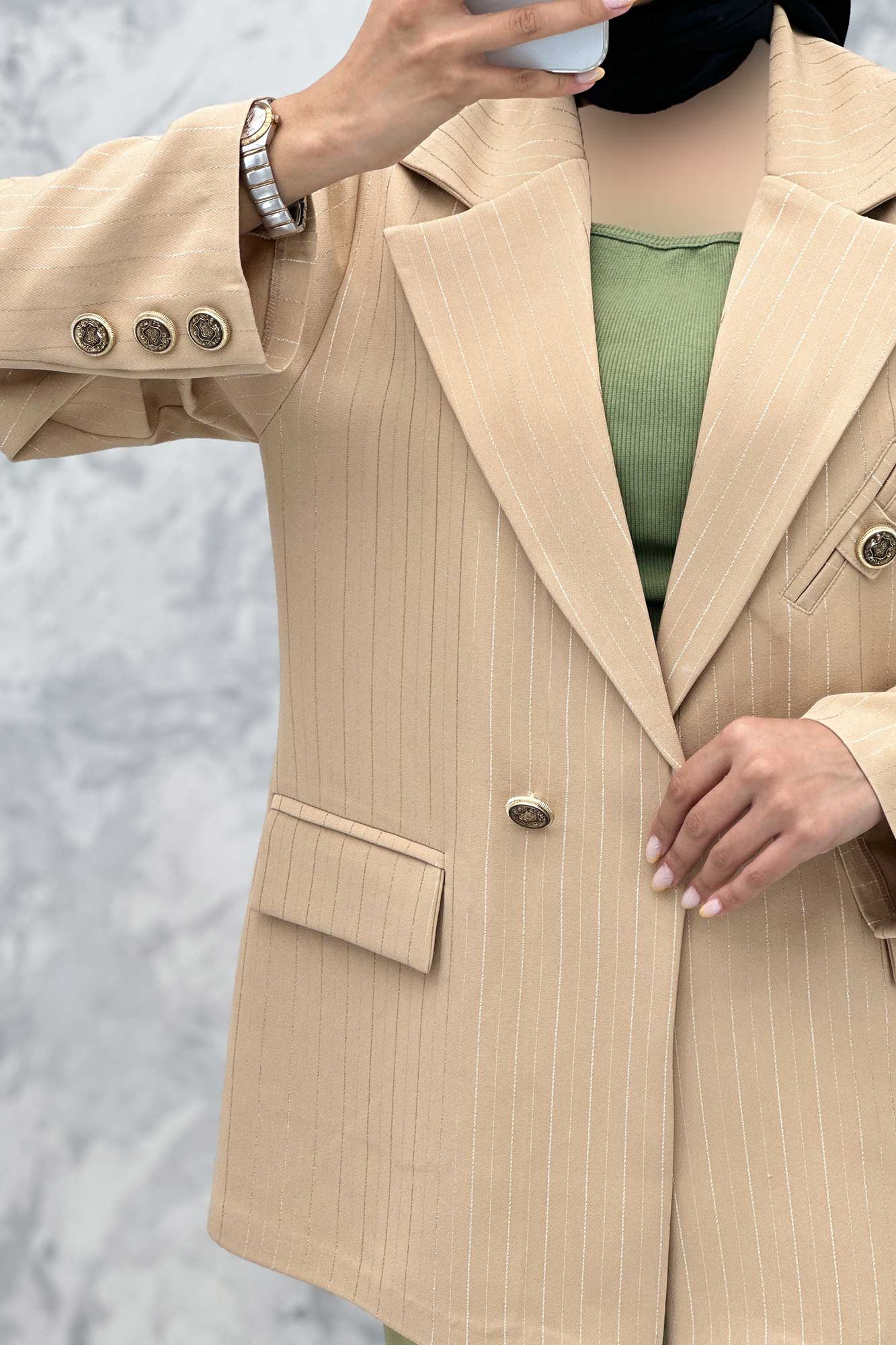 کت سه جیب مازراتی لمه برجسته دنیز