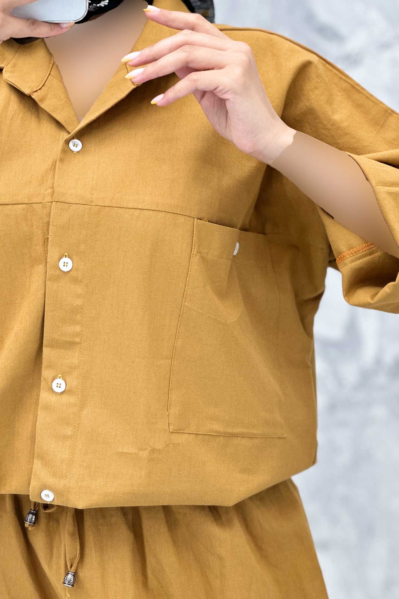 ست مانتو و دامن دو جیب خطی نوژان