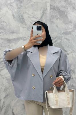 مانتو خفاشی لینن مچ گت دار گلشید