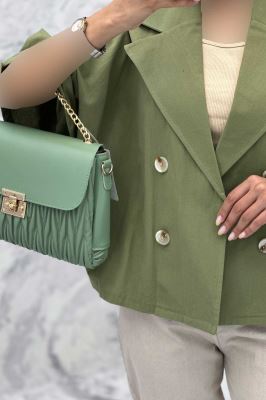 مانتو خفاشی لینن مچ گت دار گلشید