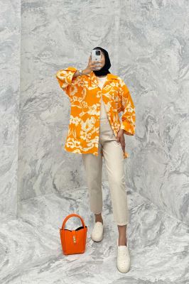 مانتو پشت دکمه آستین پاگن ریفا