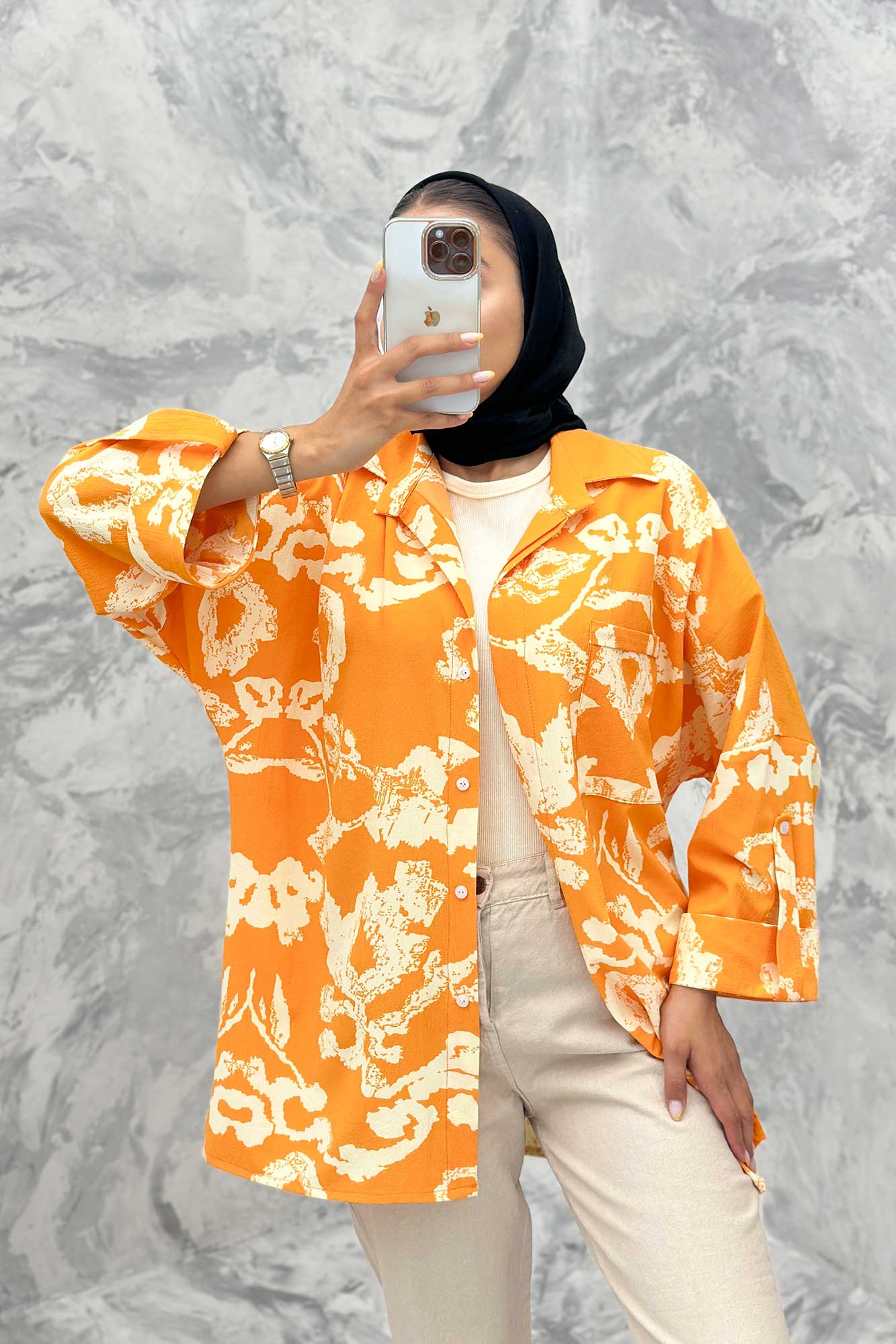 مانتو پشت دکمه آستین پاگن ریفا