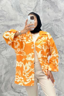 مانتو پشت دکمه آستین پاگن ریفا