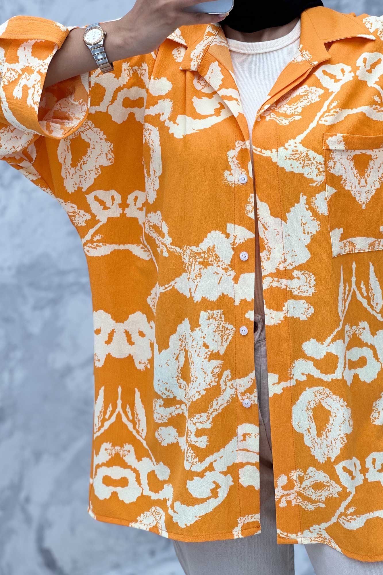 مانتو پشت دکمه آستین پاگن ریفا