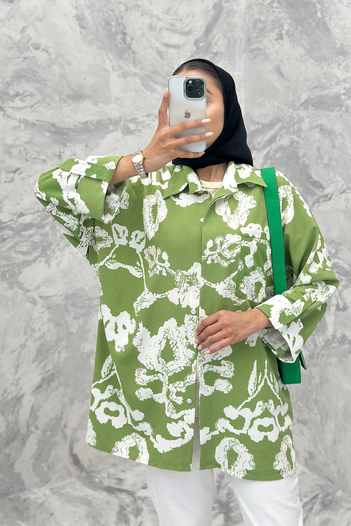 مانتو پشت دکمه آستین پاگن ریفا