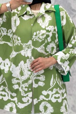 مانتو پشت دکمه آستین پاگن ریفا