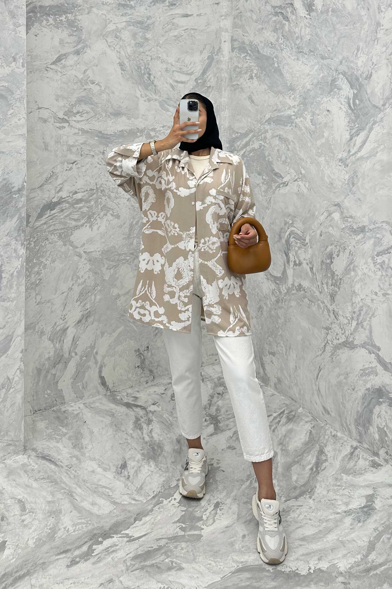 مانتو پشت دکمه آستین پاگن ریفا