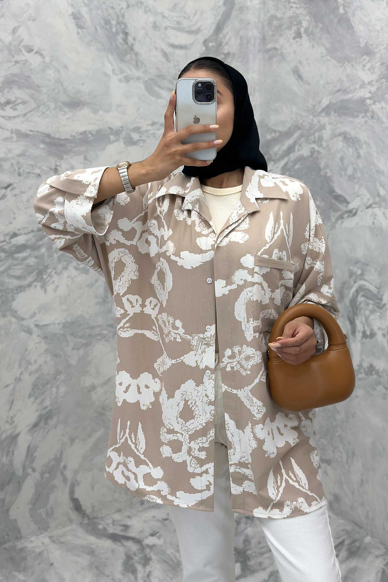 مانتو پشت دکمه آستین پاگن ریفا