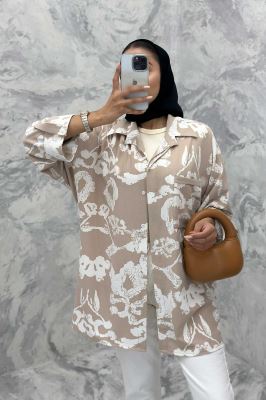 مانتو پشت دکمه آستین پاگن ریفا