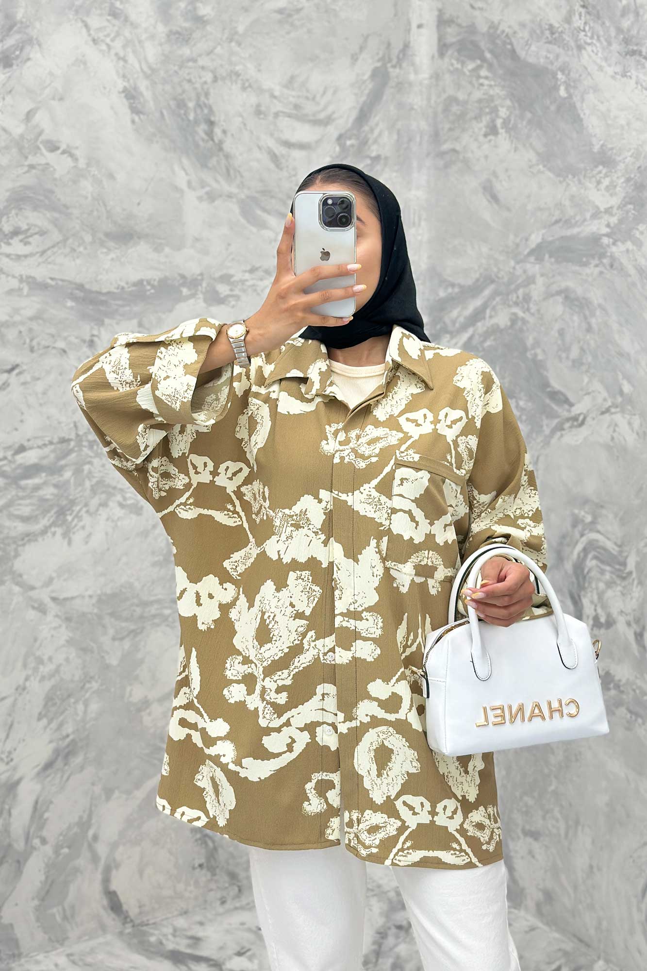 مانتو پشت دکمه آستین پاگن ریفا