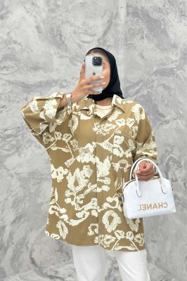 مانتو پشت دکمه آستین پاگن ریفا