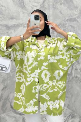 مانتو پشت دکمه آستین پاگن ریفا