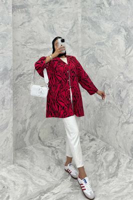 مانتو پشت دکمه آستین پاگن ریفا