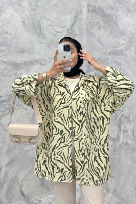 مانتو پشت دکمه آستین پاگن ریفا