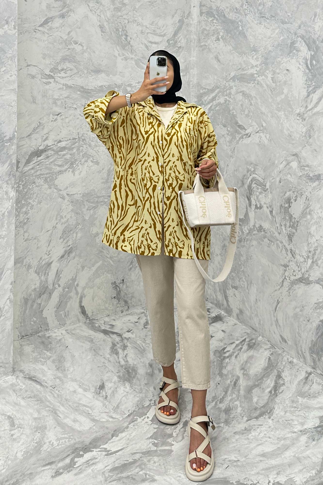 مانتو پشت دکمه آستین پاگن ریفا