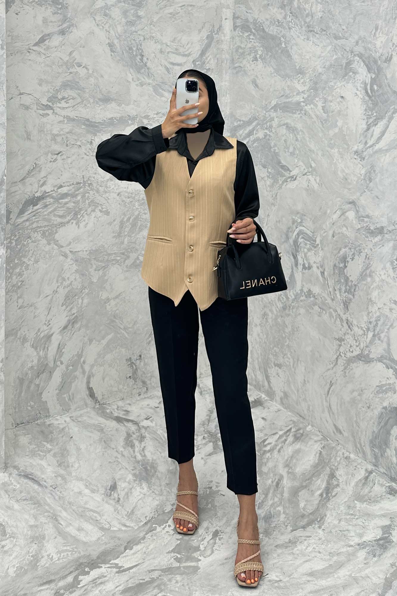 جلیقه یقه هفت مازراتی لمه برجسته