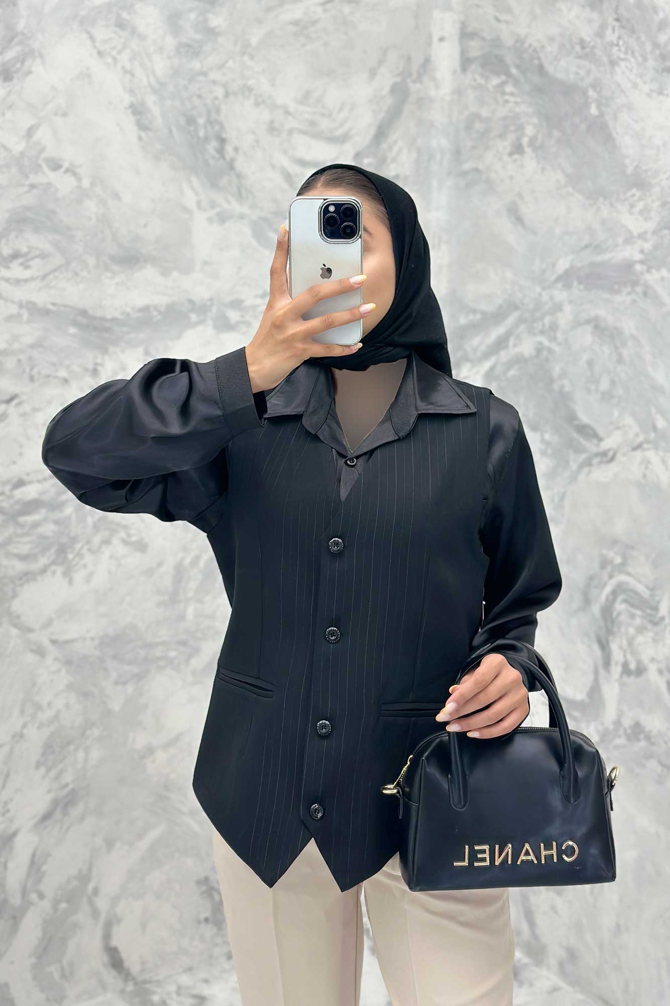 جلیقه یقه هفت مازراتی لمه برجسته