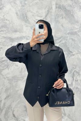 جلیقه یقه هفت مازراتی لمه برجسته