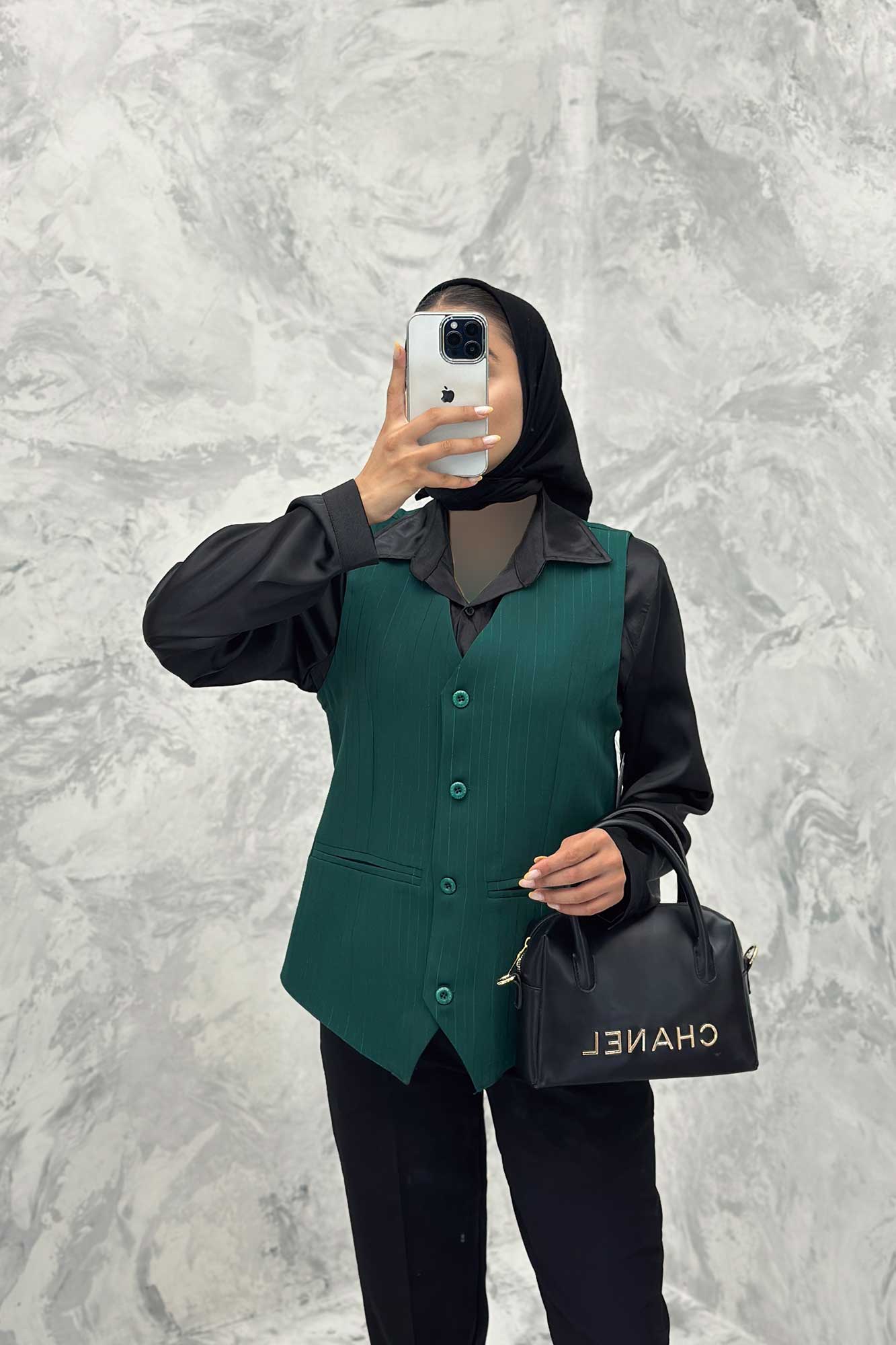 جلیقه یقه هفت مازراتی لمه برجسته