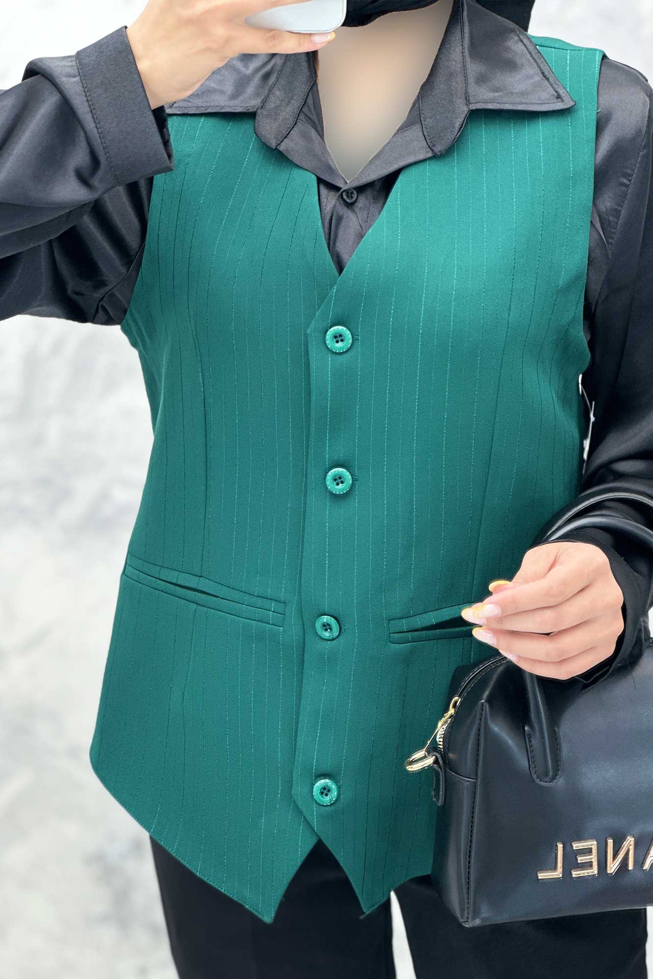 جلیقه یقه هفت مازراتی لمه برجسته