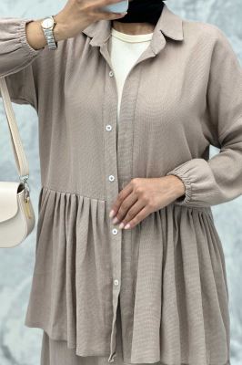 ست مانتو و دامن چین دار کنفی نانسی