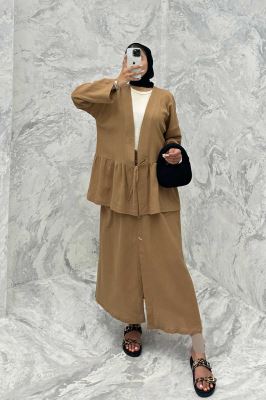 ست مانتو و دامن عروسکی کنفی ماهک