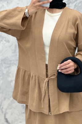 ست مانتو و دامن عروسکی کنفی ماهک