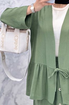 ست مانتو و دامن عروسکی کنفی ماهک