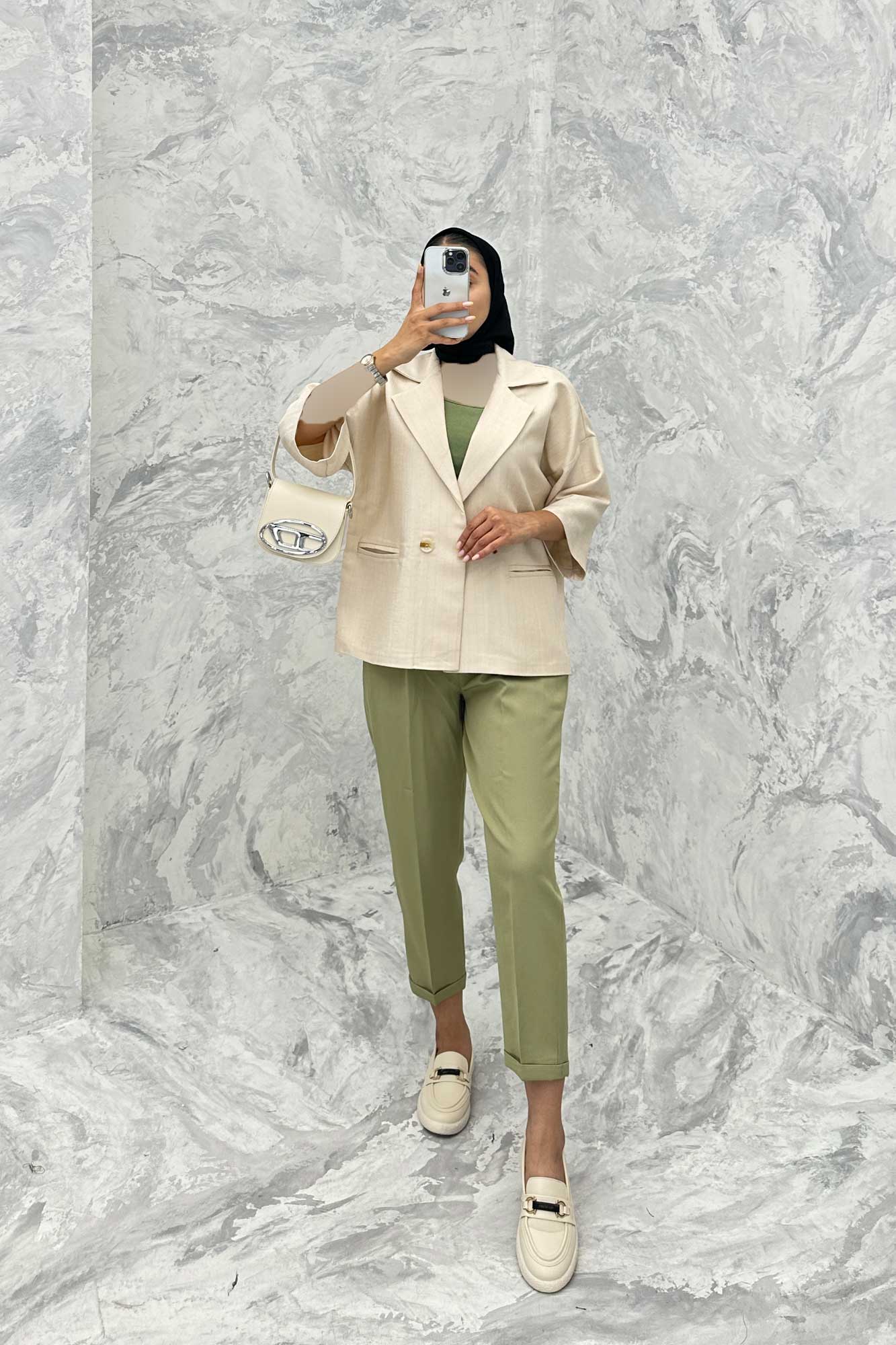 کت آستین سه رب شانتون خطی