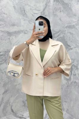 کت آستین سه رب شانتون خطی