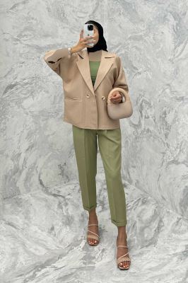 کت آستین سه رب شانتون خطی