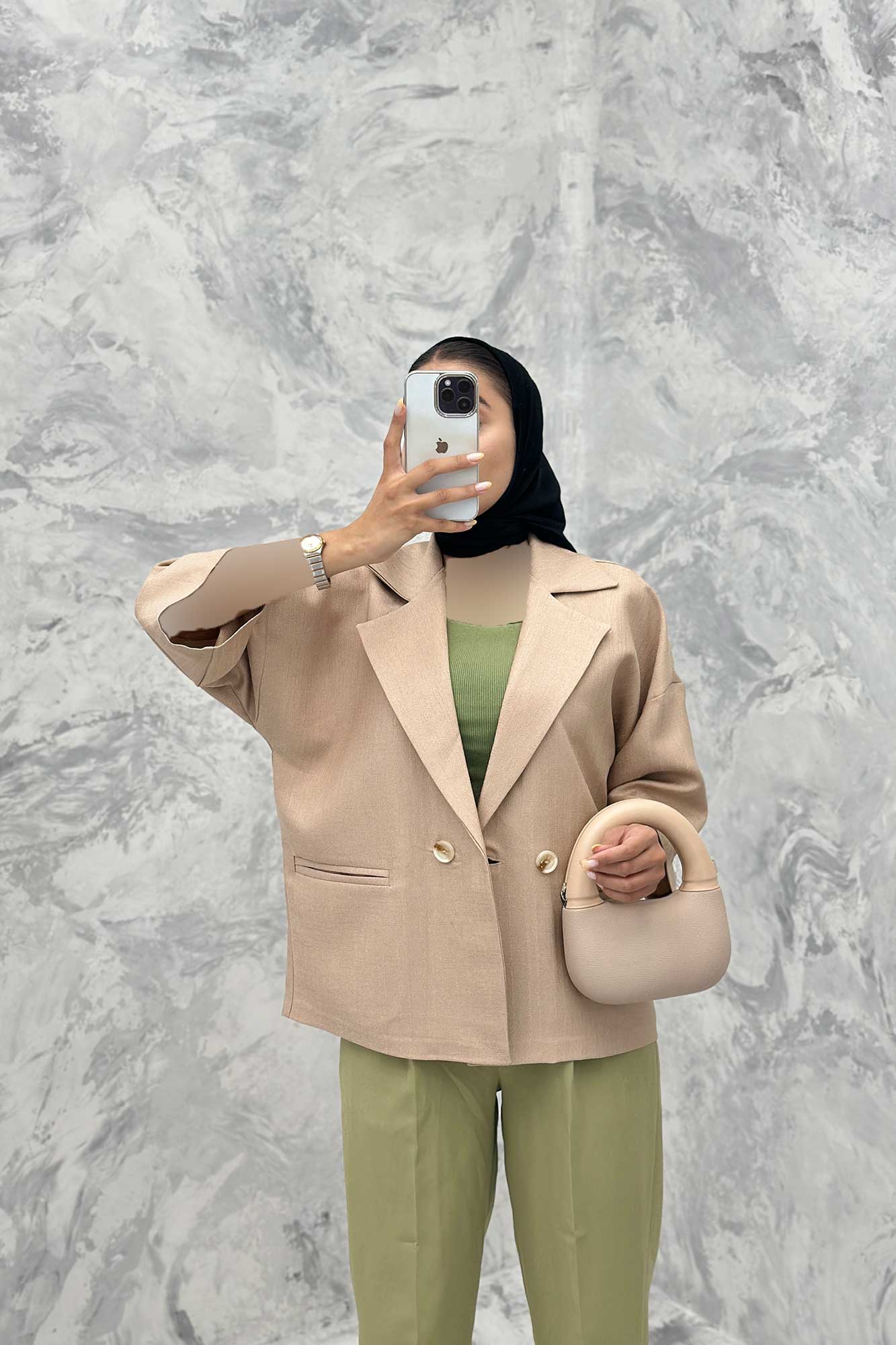 کت آستین سه رب شانتون خطی