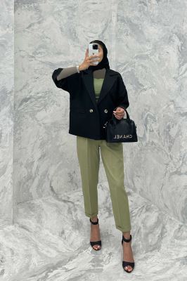 کت آستین سه رب شانتون خطی