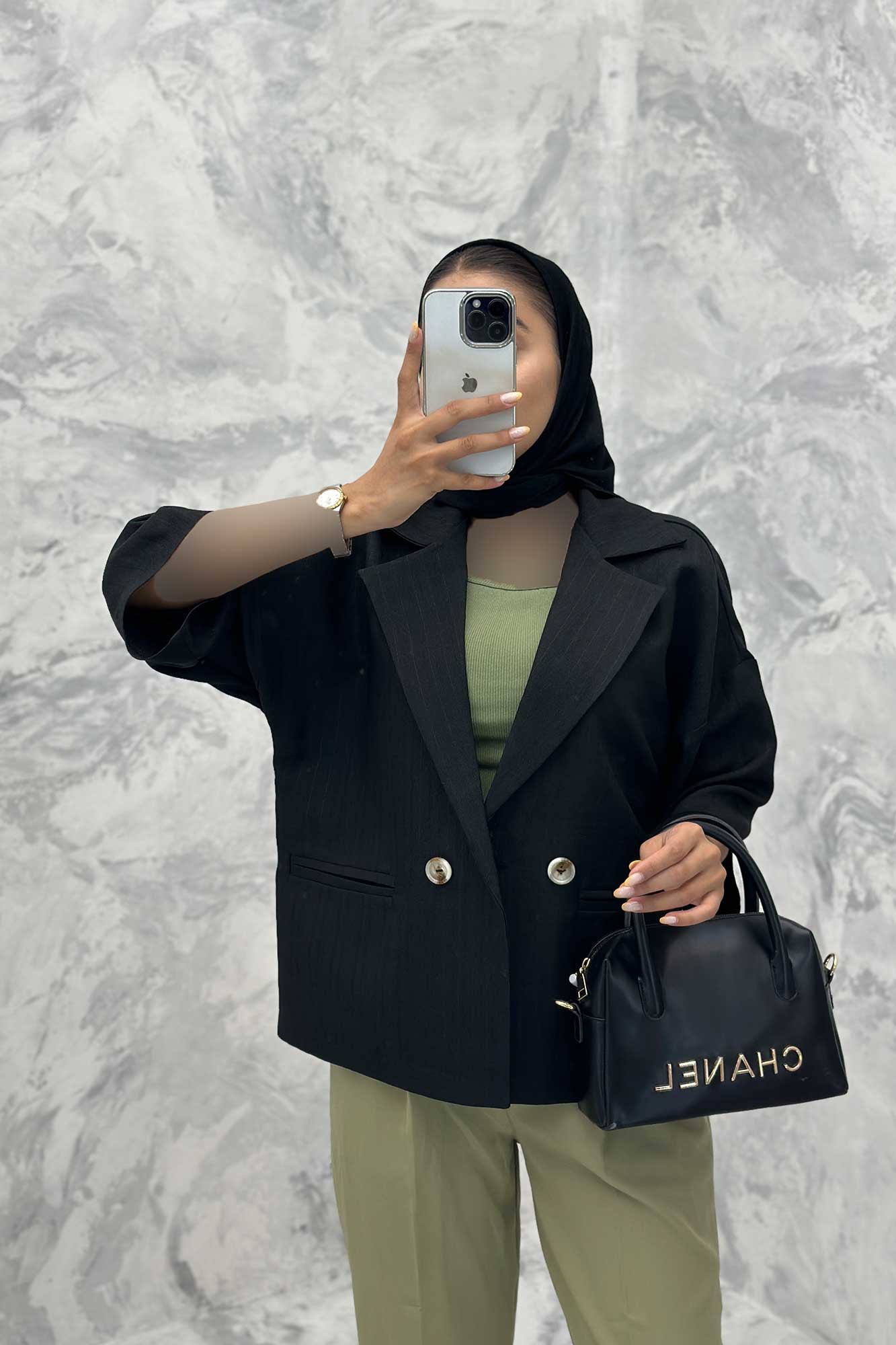 کت آستین سه رب شانتون خطی