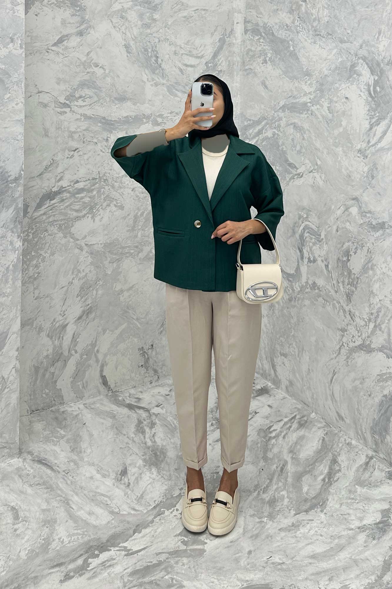 کت آستین سه رب شانتون خطی