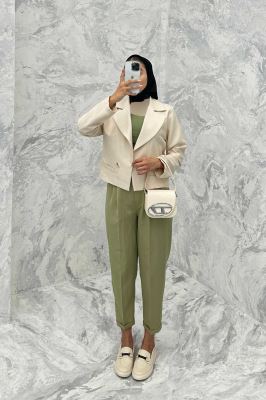 کت کراپ جیب فیلتو شانتون خطی