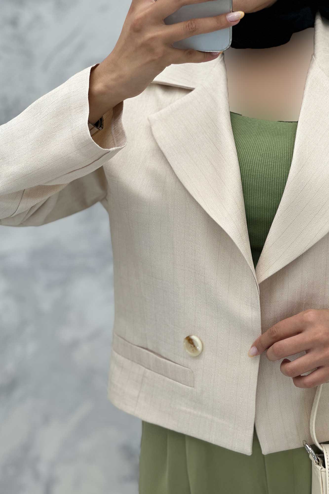 کت کراپ جیب فیلتو شانتون خطی