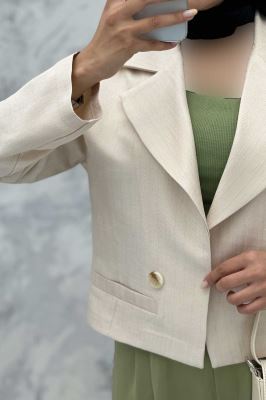 کت کراپ جیب فیلتو شانتون خطی