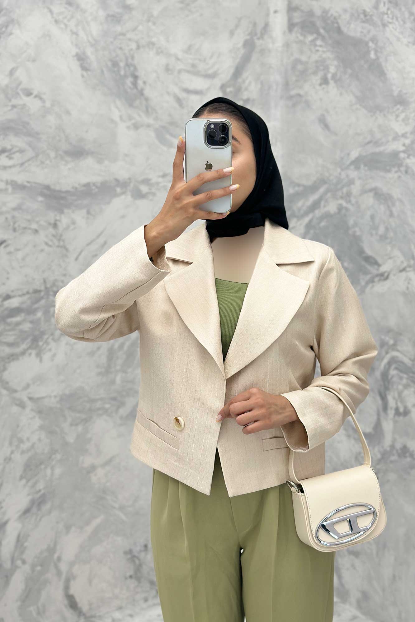 کت کراپ جیب فیلتو شانتون خطی