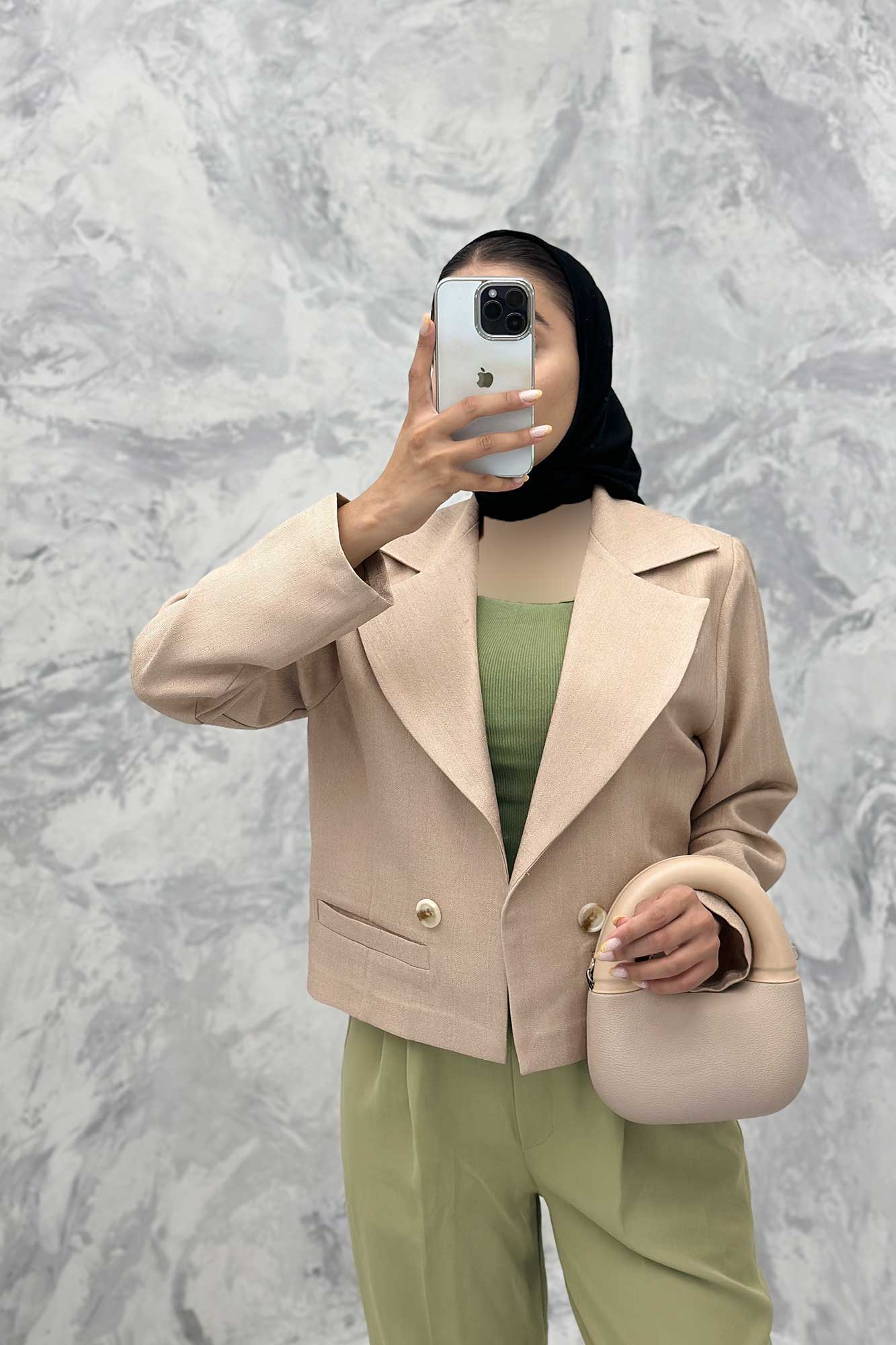 کت کراپ جیب فیلتو شانتون خطی