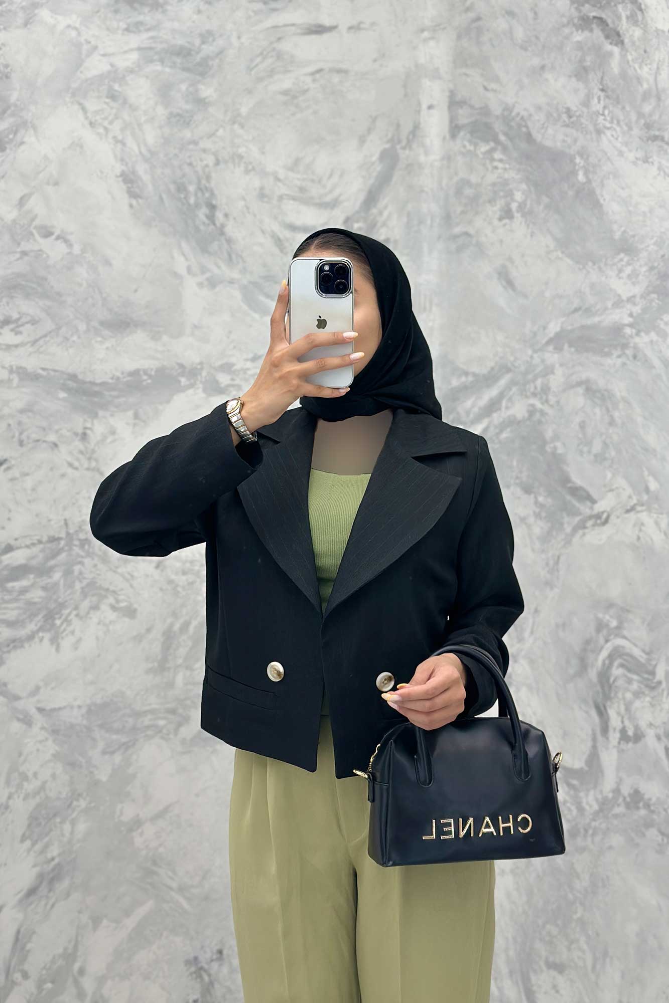 کت کراپ جیب فیلتو شانتون خطی