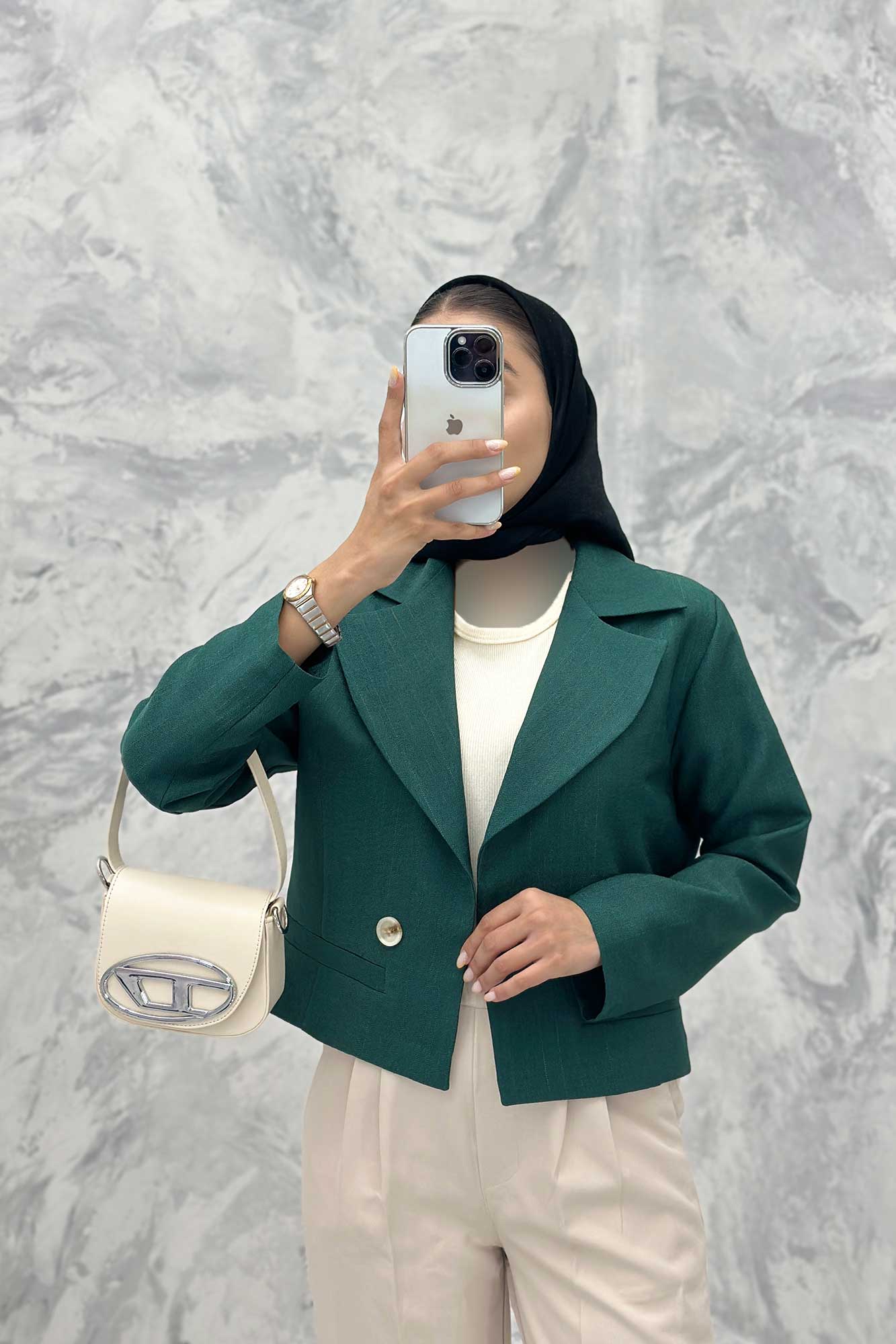 کت کراپ جیب فیلتو شانتون خطی