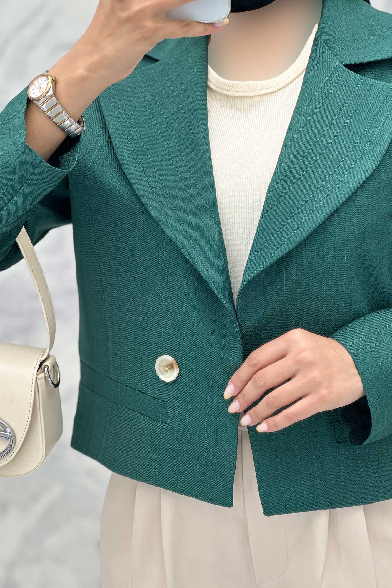 کت کراپ جیب فیلتو شانتون خطی