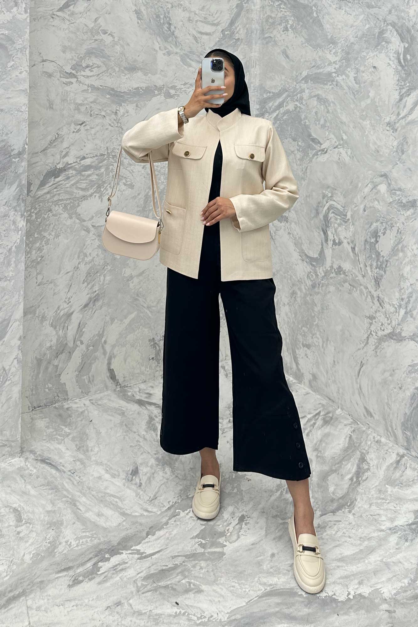 کت یقه دیپلمات شانتون خطی چهار جیب